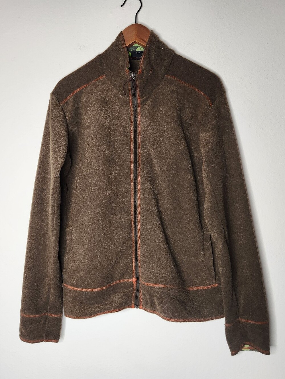 Kavu Womens XL Brown Fleece Zip up Jacket